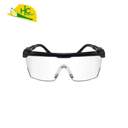 Safety glasses with integrated nose pads and built-in side shields
